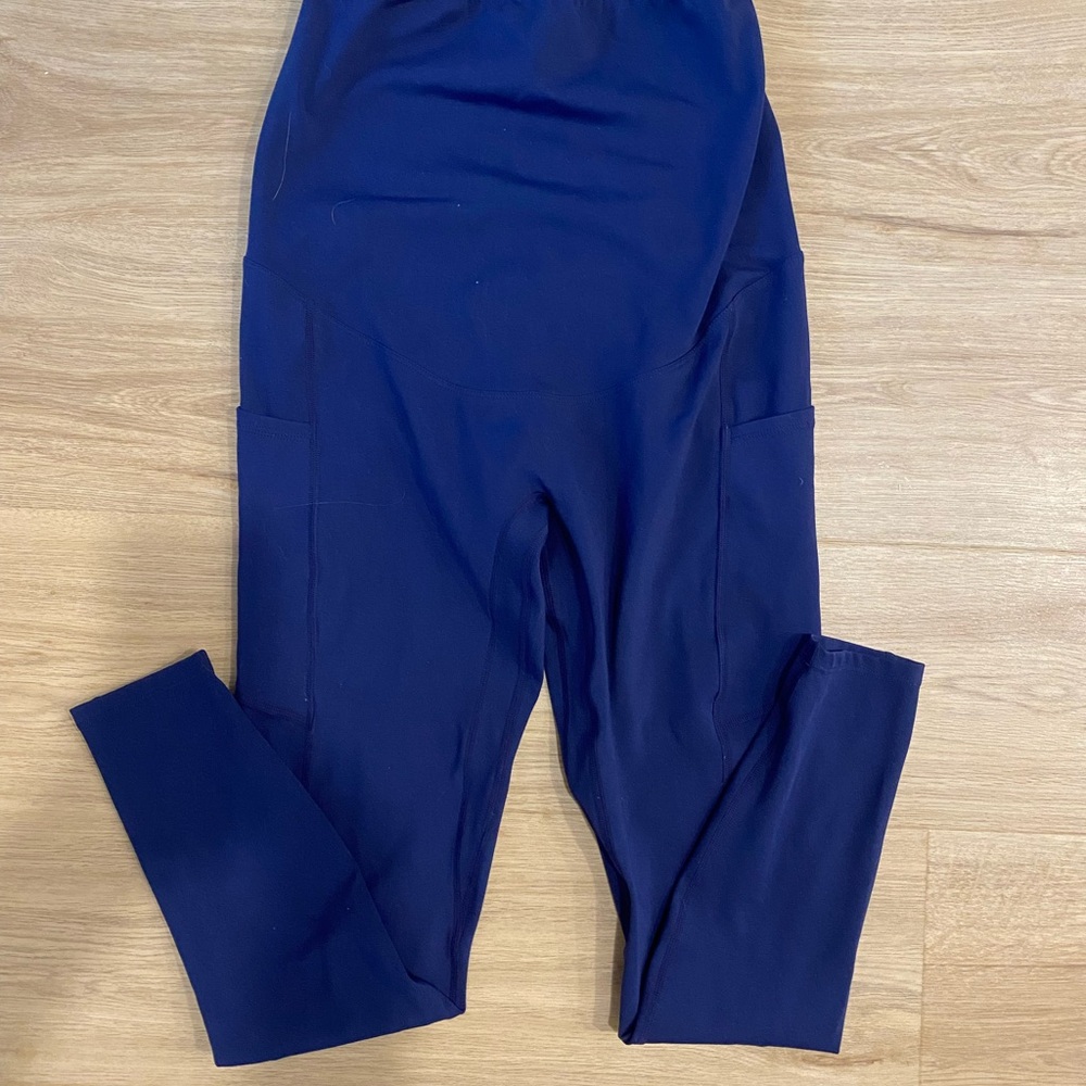 Women's Navy Maternity Leggings